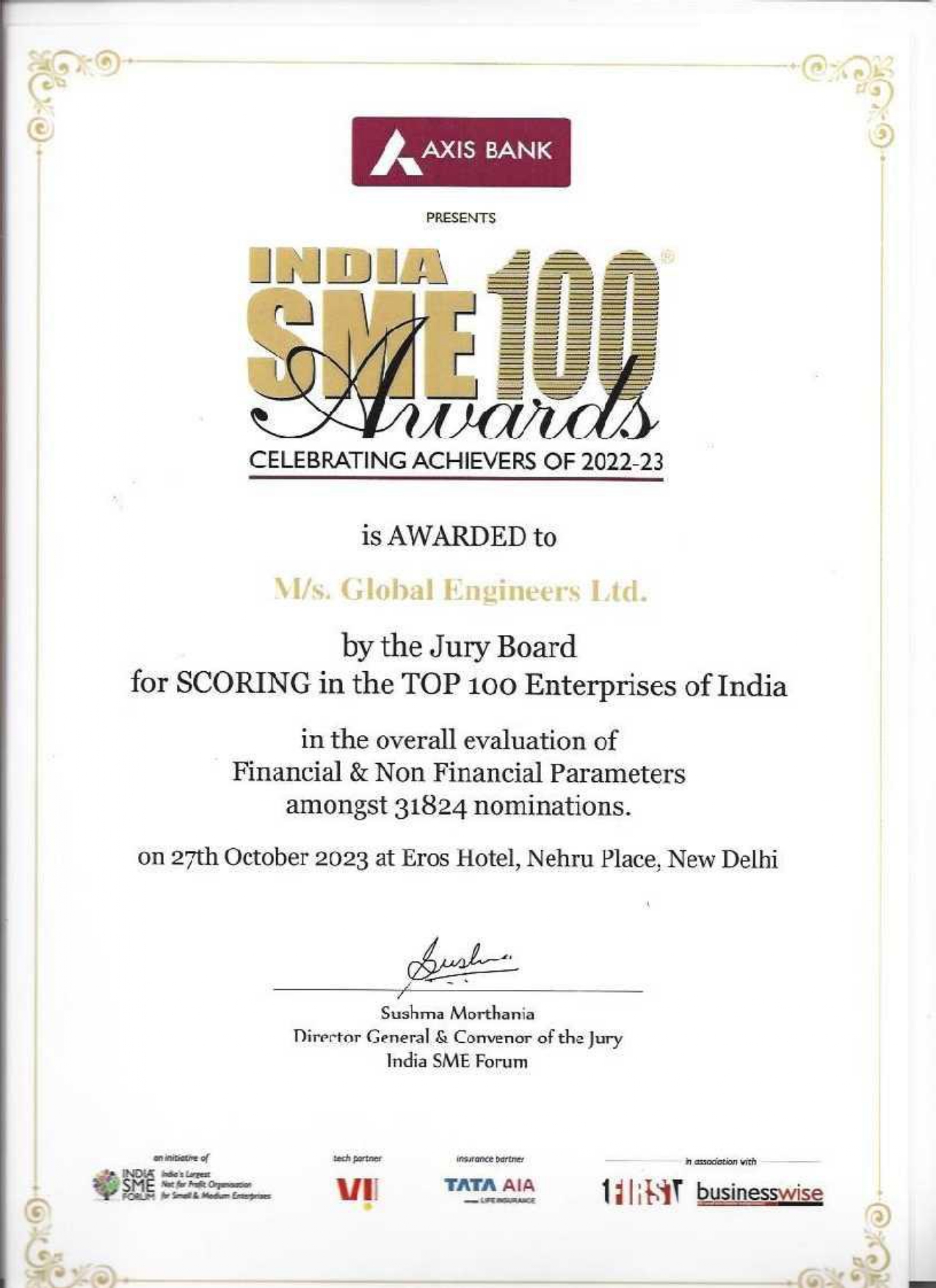 India SME 100 Awards 2023